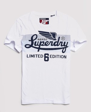 Superdry Limited Icarus Colours Blend Lite Férfi Pólók Fehér | VZAKX3567